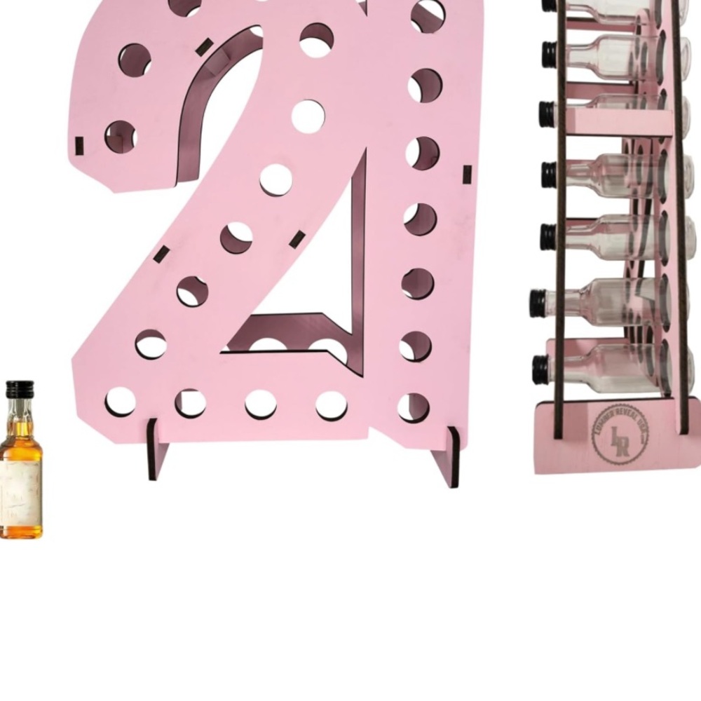 Pink Number 21 Bottle Holder